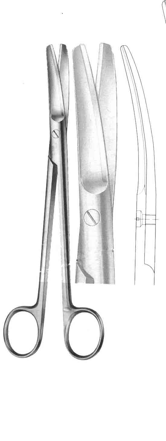 ALTIN SAPLI METZENBAUM MAKAS BİR AĞZI DİŞLİ EĞRİ 20 CM